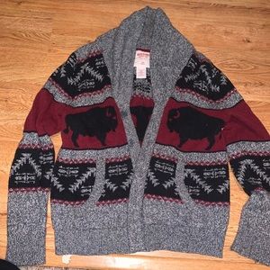 Buffalo patterned cardigan